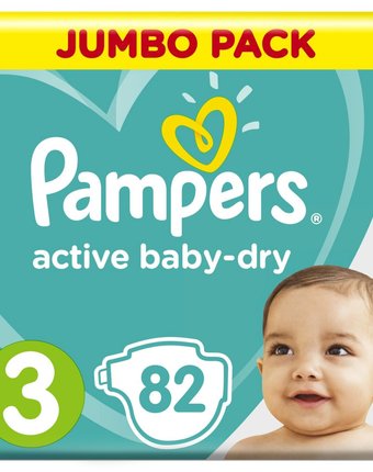 Подгузники Pampers Active Baby Dry (6-10 кг) шт.