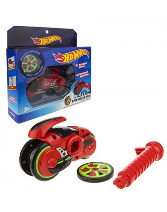 Миниатюра фотографии Игрушка hot wheels spin racer mini огненный фантом