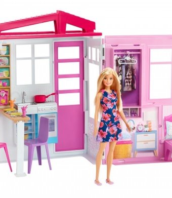 Миниатюра фотографии Barbie дом с мебелью и аксессуарами