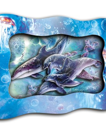 Хобби и Творчество VIZZLE Объемная картина Дельфины