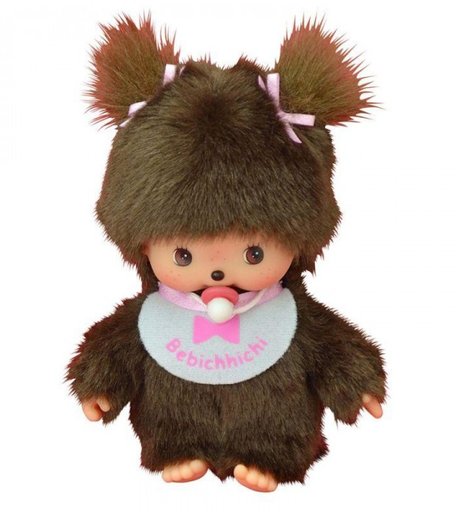 Мягкая игрушка Monchhichi Девочка в слюнявчике 15 см