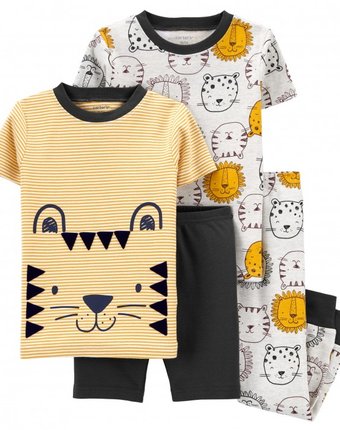Carter's Пижама с тиграми для мальчика (2 футболки, шорты, брюки) 1K630010