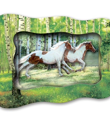 Хобби и Творчество VIZZLE Объемная картина Дикие скакуны