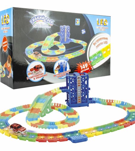 Автотрек 1Toy Гибкий Трек 149 деталей