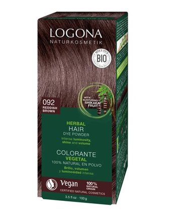 Миниатюра фотографии Logona растительная краска для волос 092 красно-коричневый