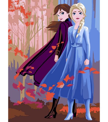 Набор для раскрашивания по номерам ФРЕЯ Анна и Эльза