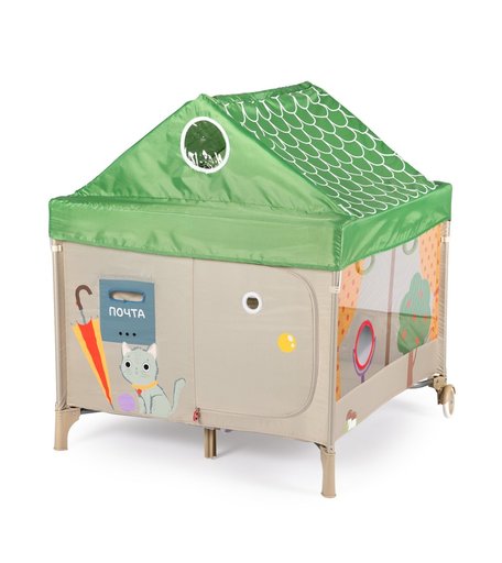 Манеж с лампой Happy Baby ALEX HOME, зеленый