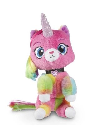 Миниатюра фотографии Мягкая игрушка радужно бабочково единорожная кошка замурчательная плюшевая вечеринка. единорожек 20 см