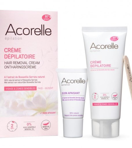 Acorelle Крем для депиляции лица и деликатных зон c Пчелиным воском и Алоэ-вера