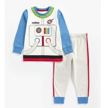 Пижама "Астронавт", белый, синий, зеленый, красный