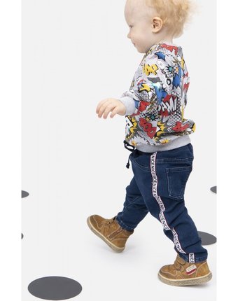 Миниатюра фотографии Playtoday джинсы для мальчика racer-boy 397010