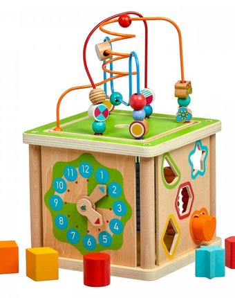 Миниатюра фотографии Деревянная игрушка lucy & leo занимательный большой умный куб