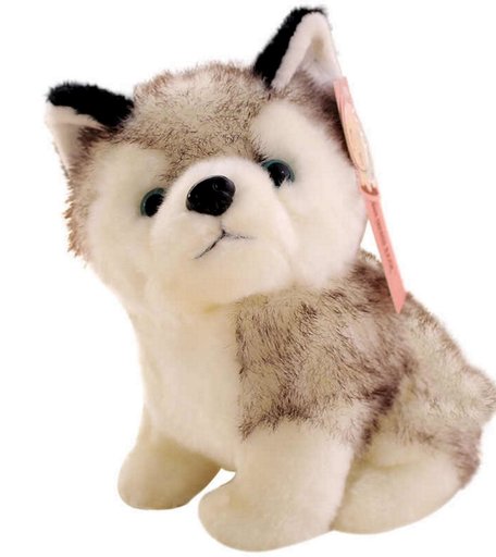 Мягкая игрушка Super01 Хаски 30 см цвет: серый