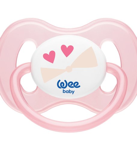 Пустышка WeeBaby BUTTERFLY силикон, от 6 месяцев