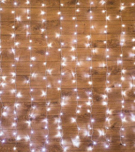 Гирлянда Neon-Night Светодиодный Дождь свечение с динамикой 220В белые диоды 150 х 100 см