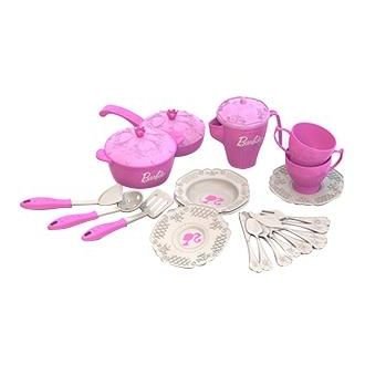 Набор кухонной и чайной посудки Нордпласт Барби 21 предмет
