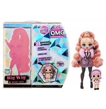 Миниатюра фотографии Кукла l.o.l. omg winter chill big wig and madame queen, многоцветный