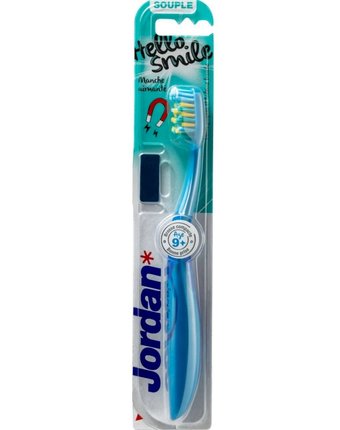 Зубная щетка JORDAN Hello Smile 9+, мягкая, синяя, с 9 лет