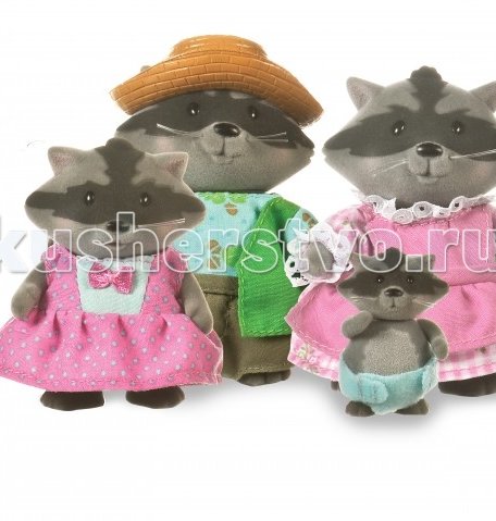 Li'l Woodzeez Набор игровой Семья енотов