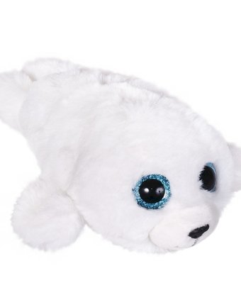 Миниатюра фотографии Мягкая игрушка fancy глазастик тюлень 10х12х15 цвет: белый