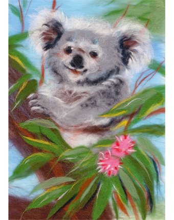 Миниатюра фотографии Woolla набор для валяния добродушная коала