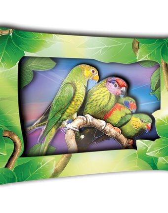 Хобби и Творчество VIZZLE Объемная картина Амазонские попугаи