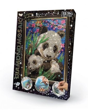 Миниатюра фотографии Danko toys набор креативного творчества diamond mosaic малый панды