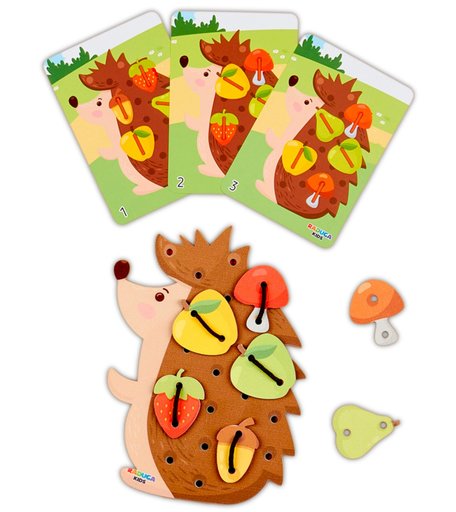 Сортер Raduga Kids Деревянные игрушки Ежик на полянке, 17 *12 *0,2