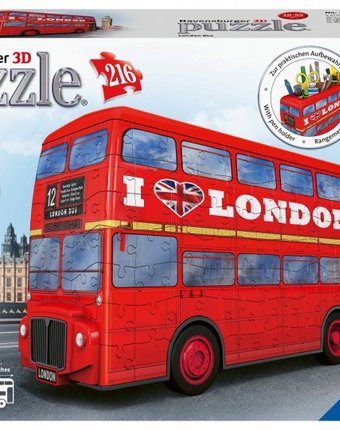 Миниатюра фотографии Ravensburger 3d пазл лондонский автобус 216 элементов