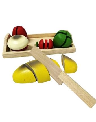 Деревянная игрушка Умный ежик Игровой набор Готовим завтрак