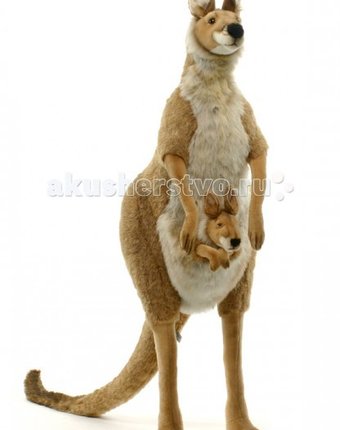 Миниатюра фотографии Мягкая игрушка hansa кенгуру с детенышем 110 см