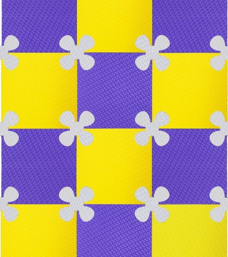 Коврик-пазл EVALINE Ромашка фиолетово-желтый