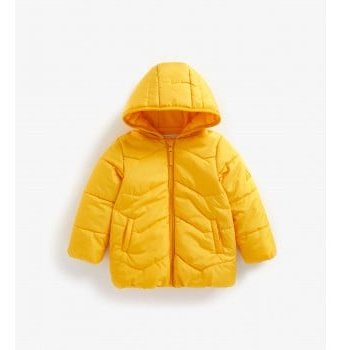 Миниатюра фотографии Куртка стеганая на флисовой подкладке, желтый