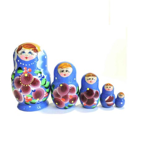 Матрешка Taowa Пятерочка синяя