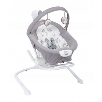 Электрокачели Graco Duet Sway Swing, Meadow, серый