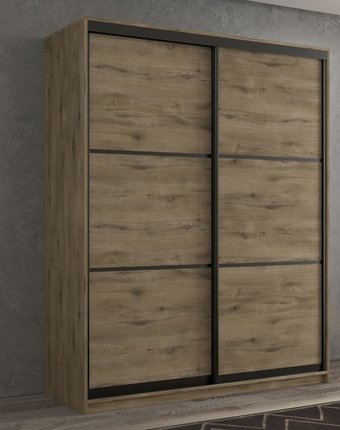 Миниатюра фотографии Шкаф рв-мебель купе 2-х дверный кааппи 4 120х60 см (дуб эвок прибрежный)
