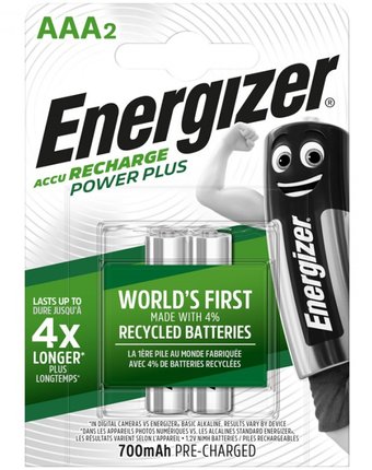 Миниатюра фотографии Energizer аккумулятор power plus aaa (hr03) 700mah 2b