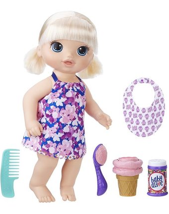 Кукла Baby Alive Малышка с мороженым 30 см