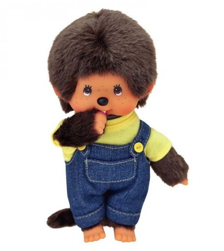 Мягкая игрушка Monchhichi Мальчик в комбинезоне и футболке 20 см