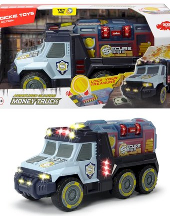 Миниатюра фотографии Инкасаторский грузовик dickie toys со сьемным сейфом 30 см