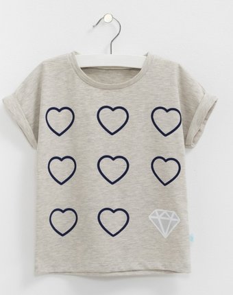 Миниатюра фотографии Kaftan футболка для девочки сердца