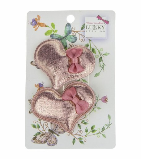 Комплект заколок Lukky Fashion Сердечки с бантиком