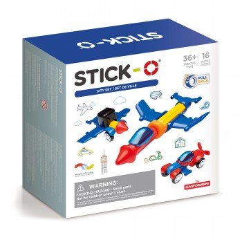 Конструктор магнитный Stick-O, 16 деталей
