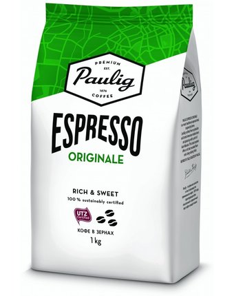 Миниатюра фотографии Paulig кофе espresso originale зерно 1 кг