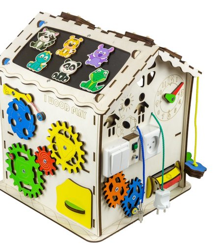 Домик развивающий Iwoodplay МУЛЬТИЦВЕТ