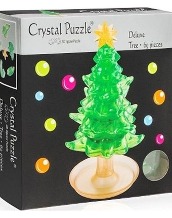 Миниатюра фотографии Головоломка crystal puzzle ёлочка цвет: зеленый