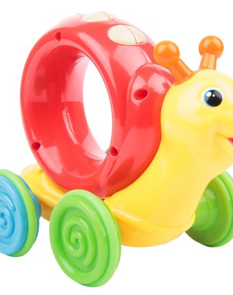 Миниатюра фотографии Развивающая игрушка игруша улитка (желто-красная)