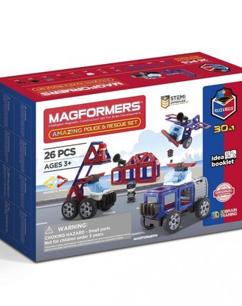 Конструктор Magformers Магнитный Amazing Police & Rescue Set