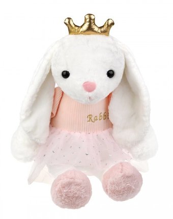 Миниатюра фотографии Мягкая игрушка fluffy family зайка принцесса 45 см