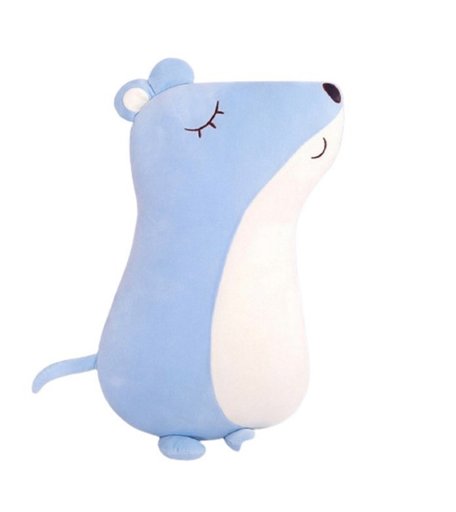 Мягкая игрушка Super01 Мышка 45 см цвет: голубой